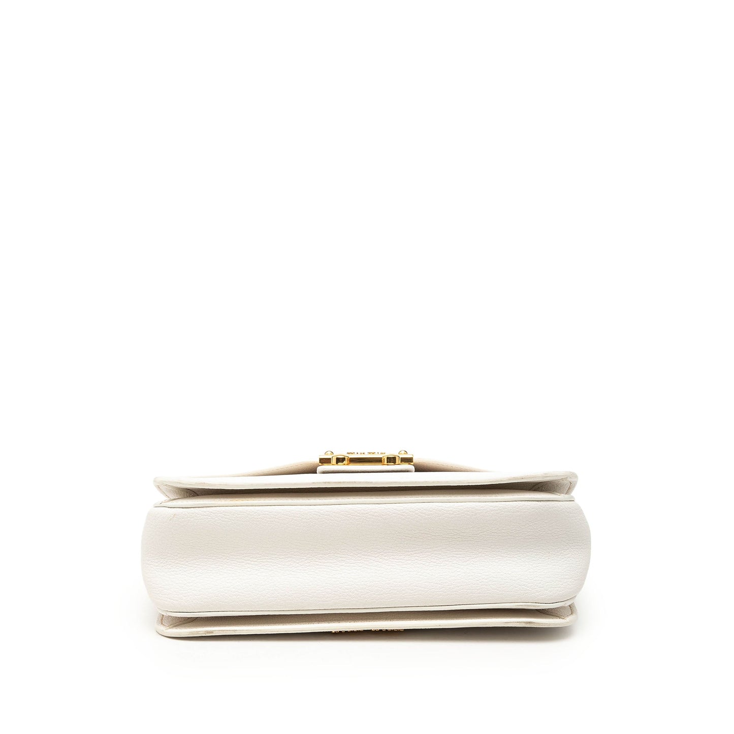 Miu Miu Goatskin Madras Push Lock Top Handle Satchel