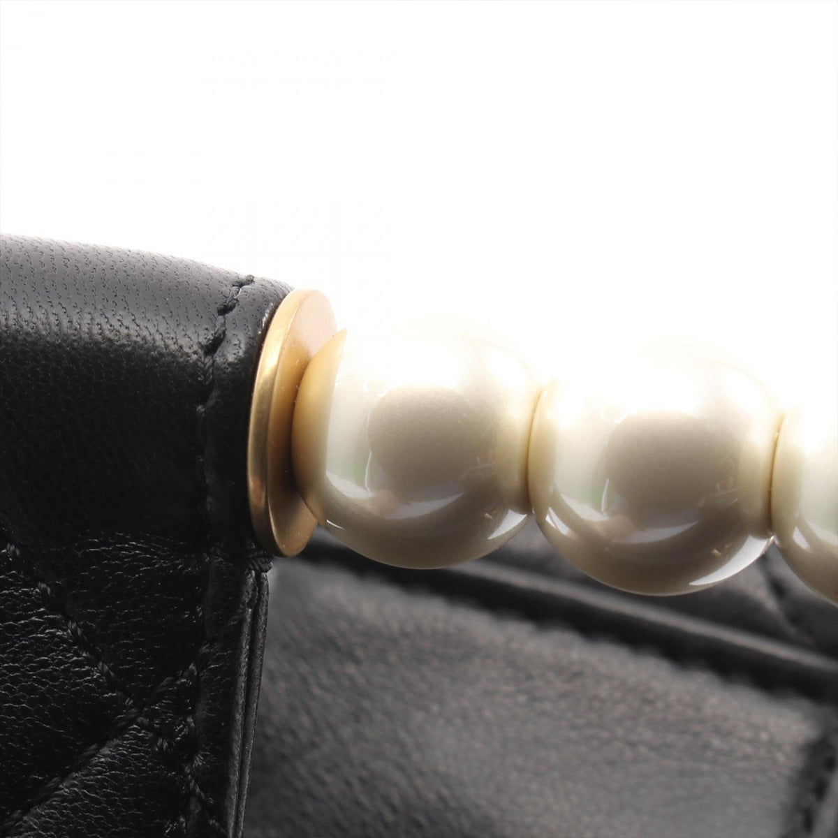 Chanel Small Lambskin Pearl Handle Tote