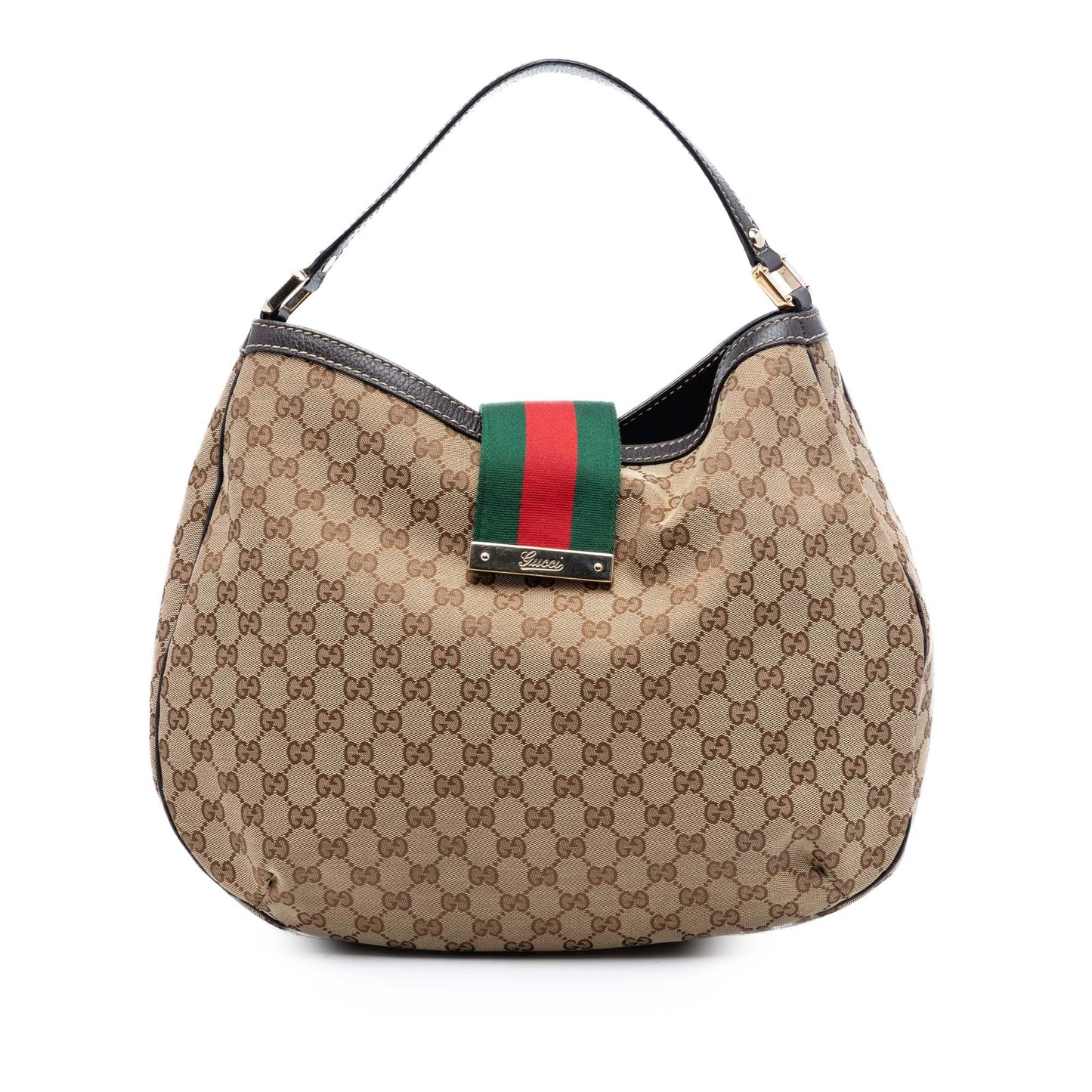 Gucci Large GG Canvas Web New Ladies Hobo