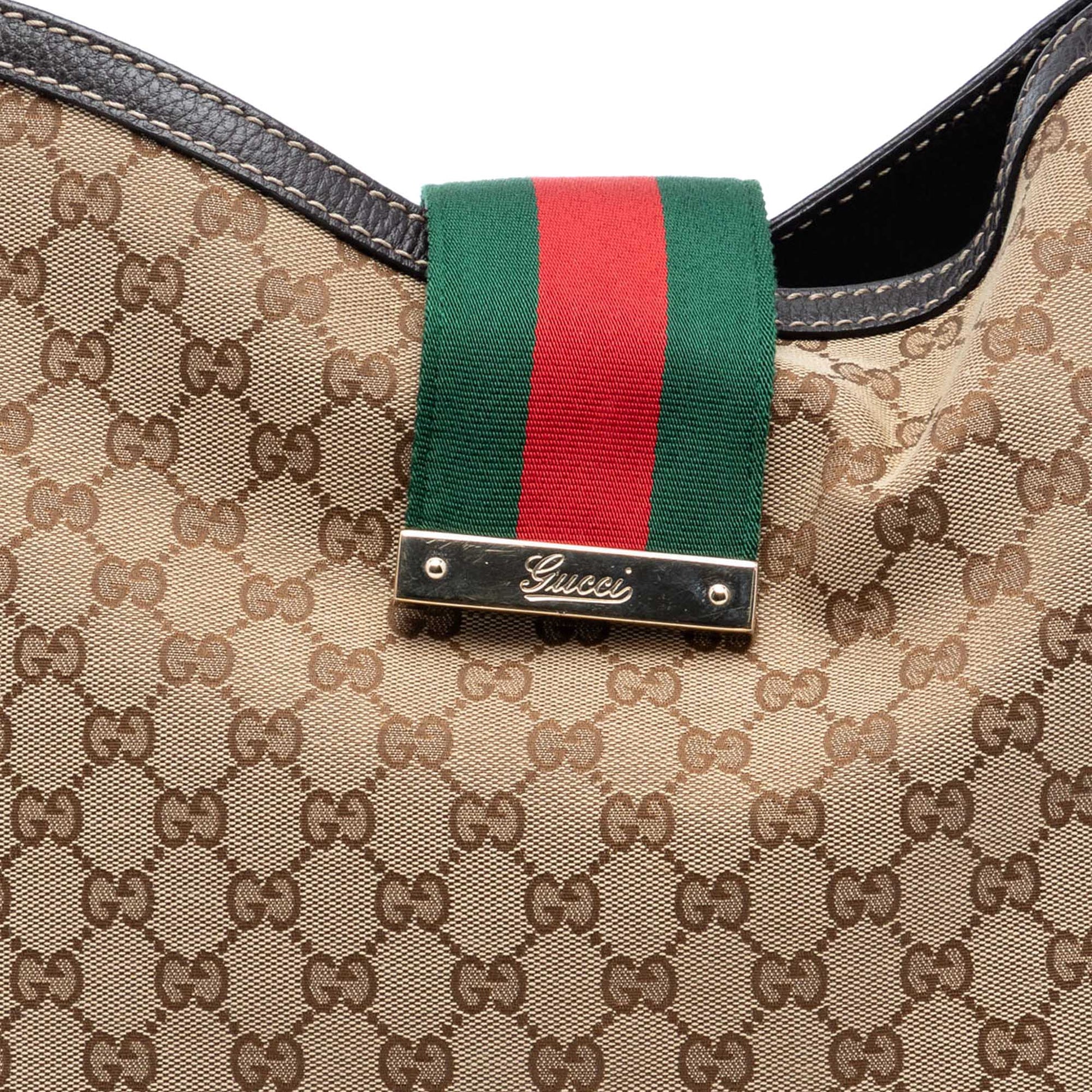 Gucci Large GG Canvas Web New Ladies Hobo