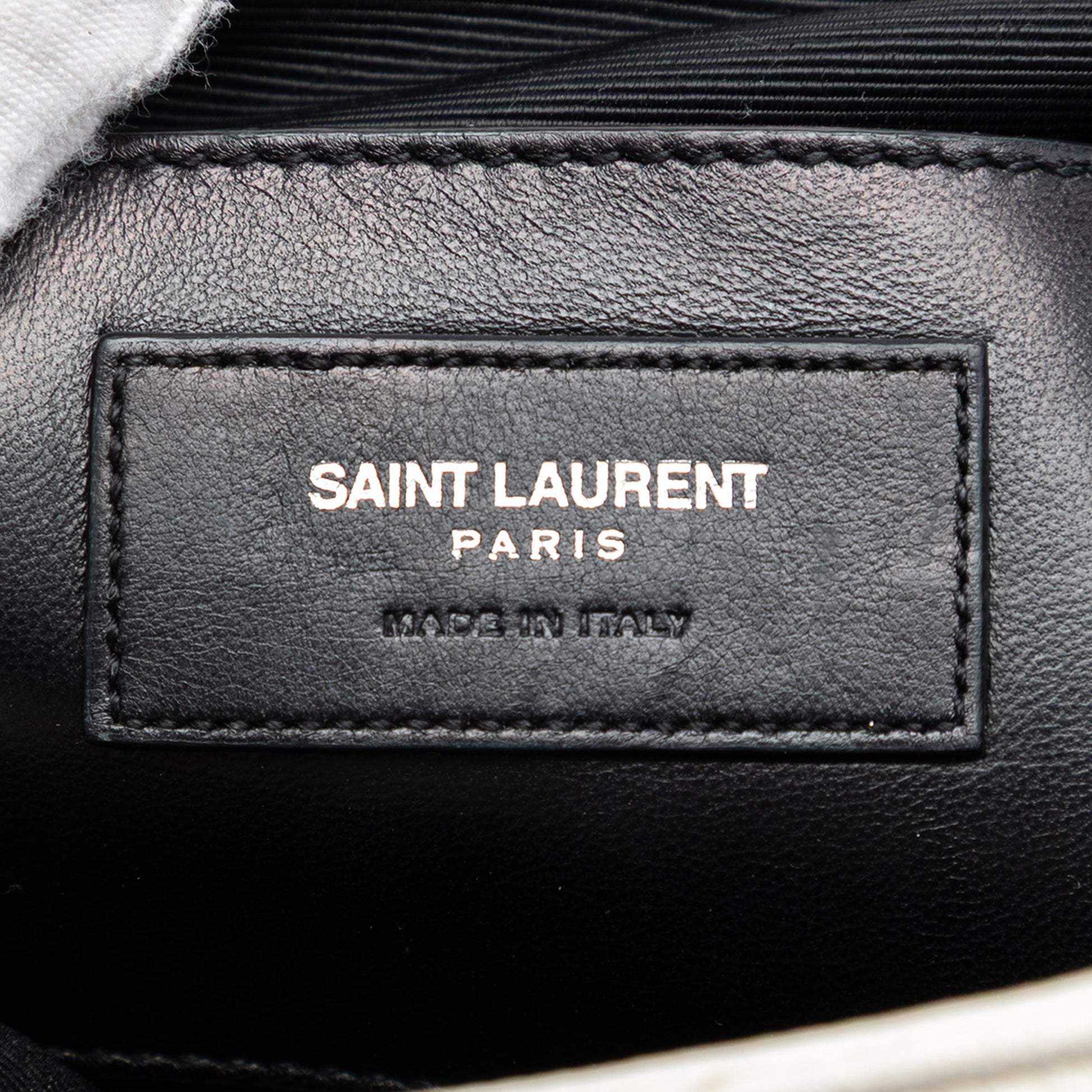 Saint Laurent Medium Chevron Calfskin Monogram Envelope Bag