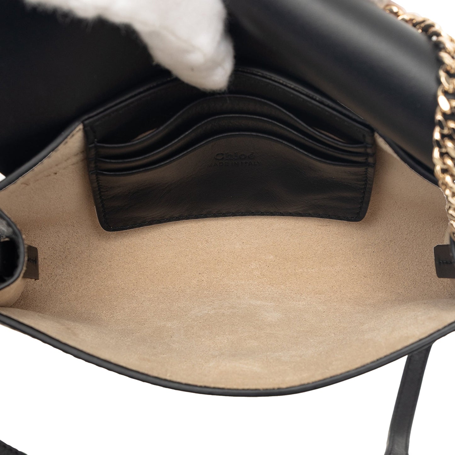 Chloé Mini Calfskin and Suede Faye Chain Crossbody