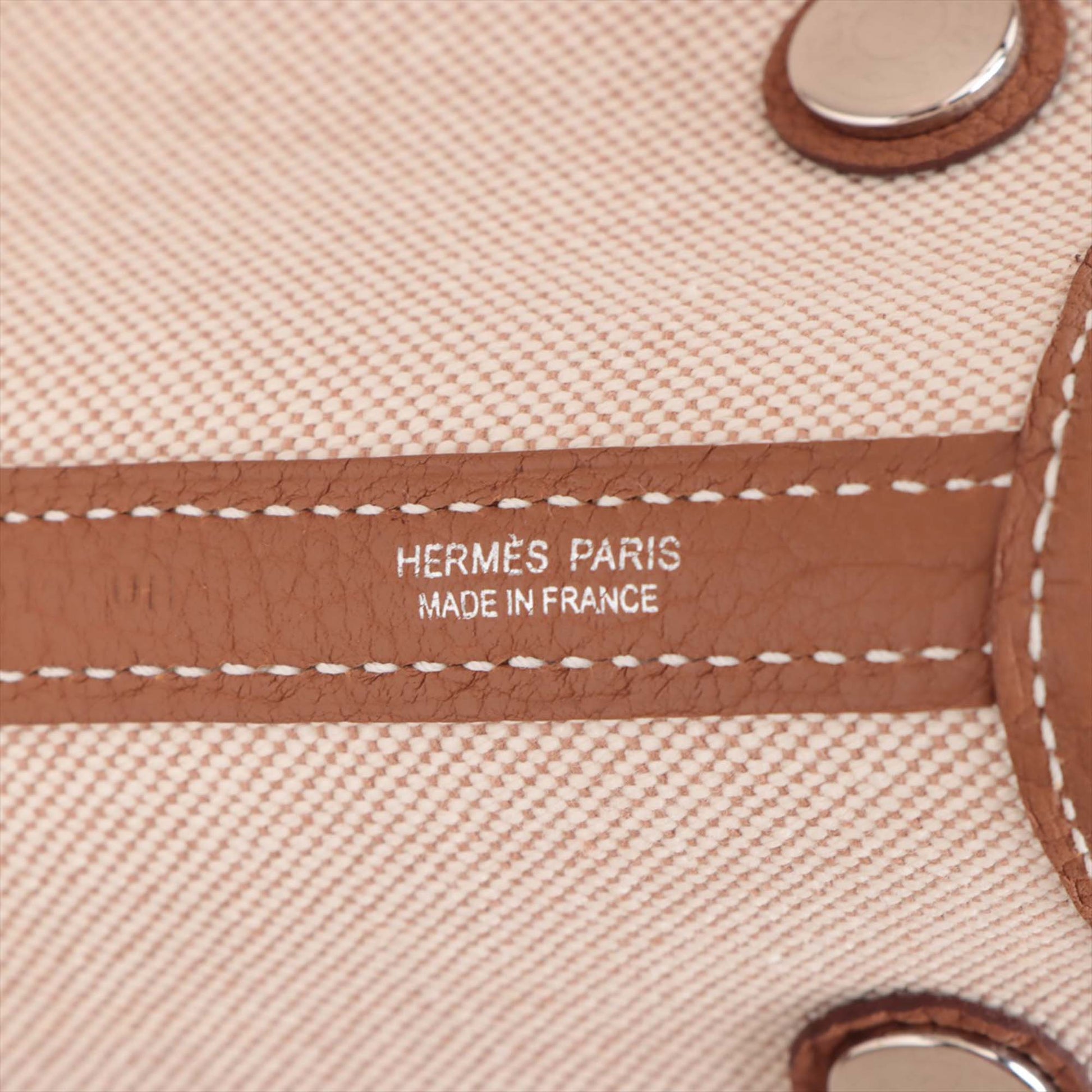 Hermès Toile and Negonda Tartan Cross Garden Party 36