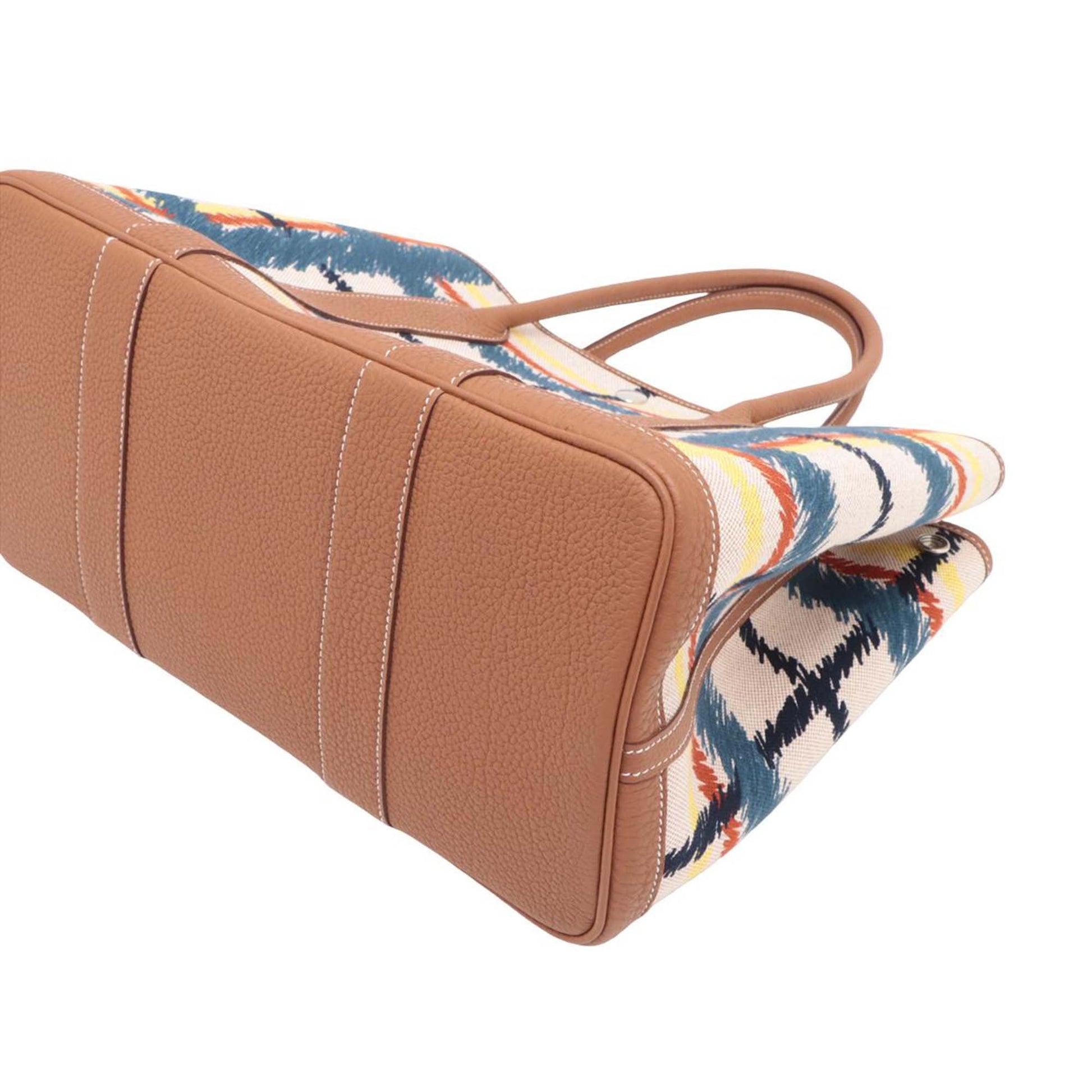 Hermès Toile and Negonda Tartan Cross Garden Party 36