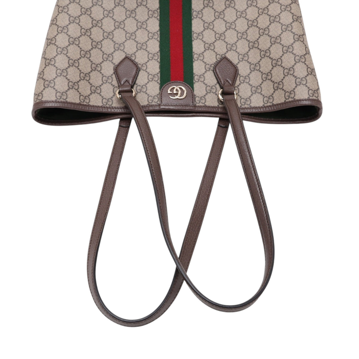Gucci Medium GG Supreme Web Ophidia Tote — Beige
