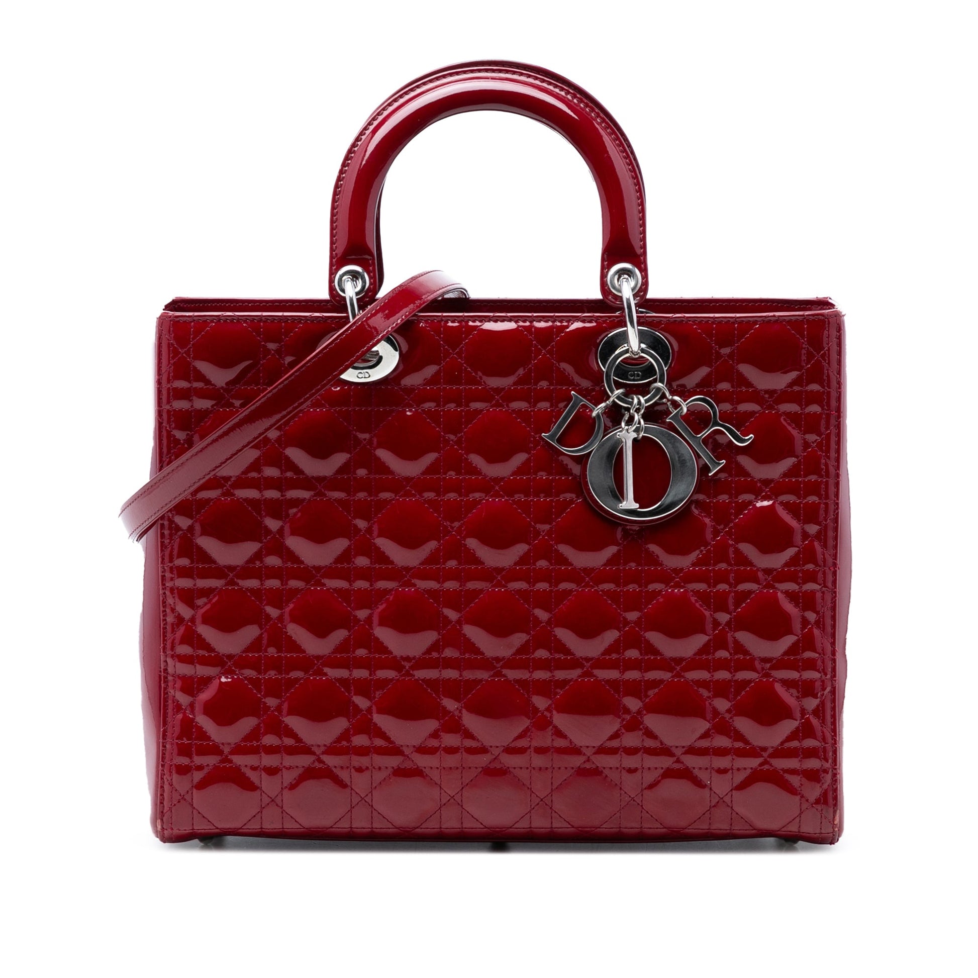 Dior Large Patent Cannage Lady Dior