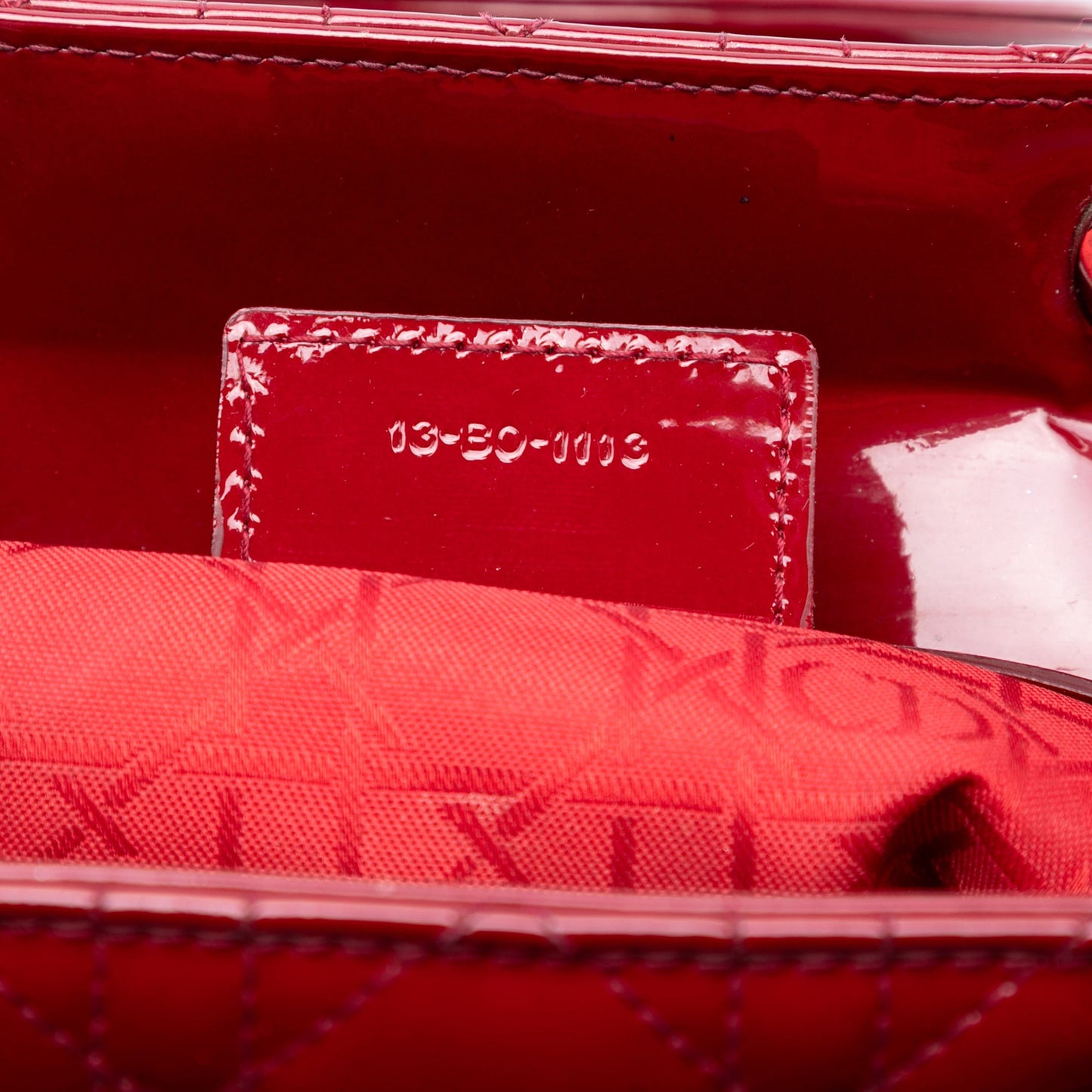 Dior Large Patent Cannage Lady Dior