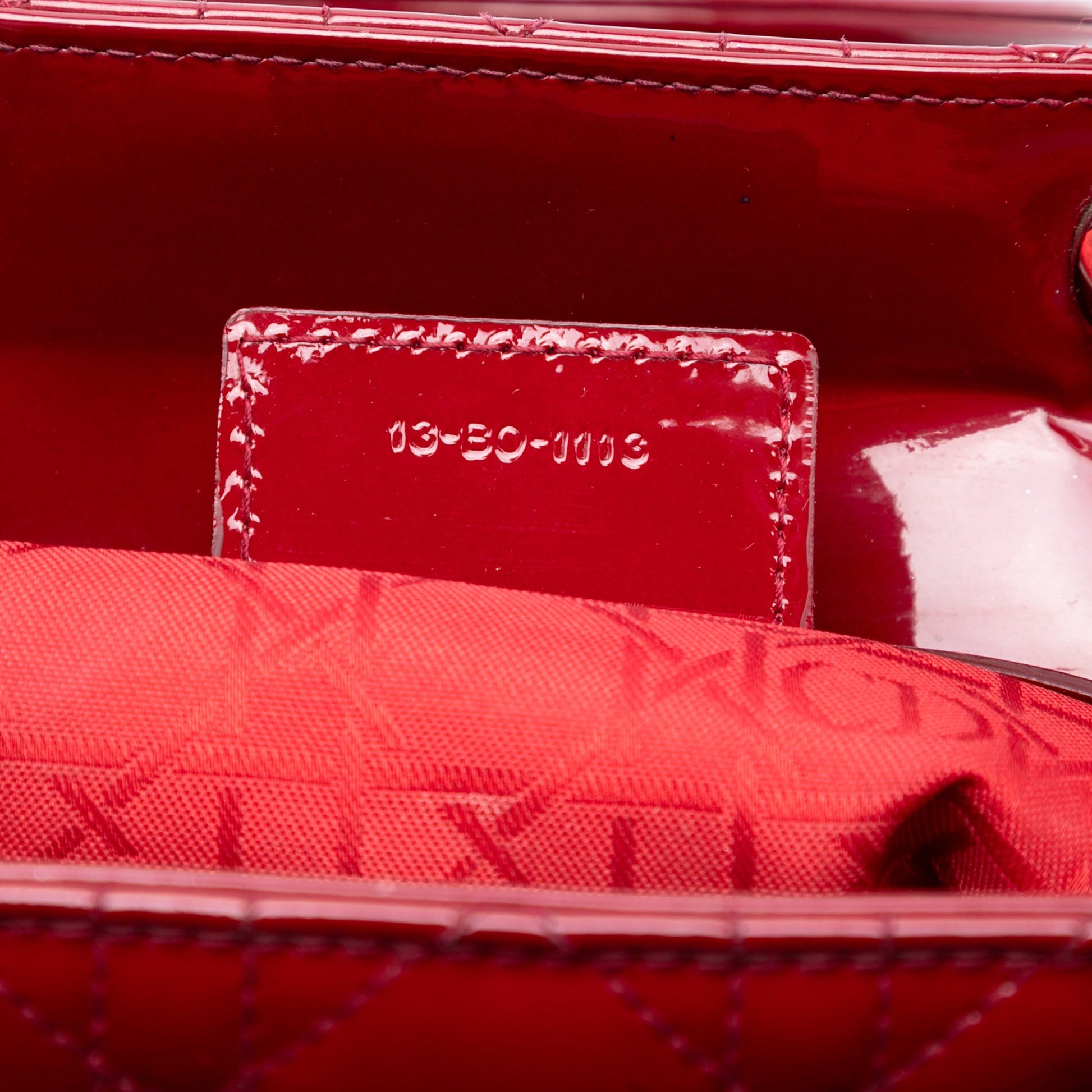 Dior Large Patent Cannage Lady Dior
