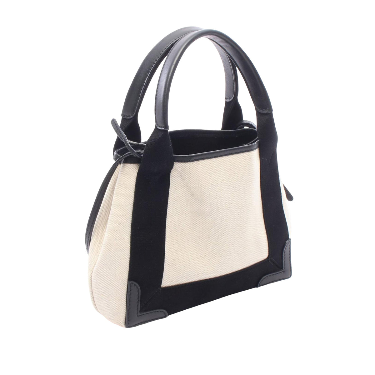 Balenciaga Canvas Navy Cabas Satchel XS — Brown