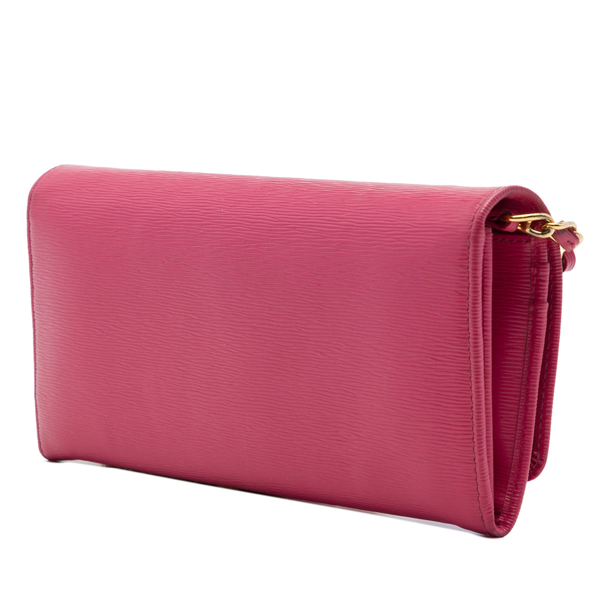 Prada Vitello Move Wallet on Chain — Pink