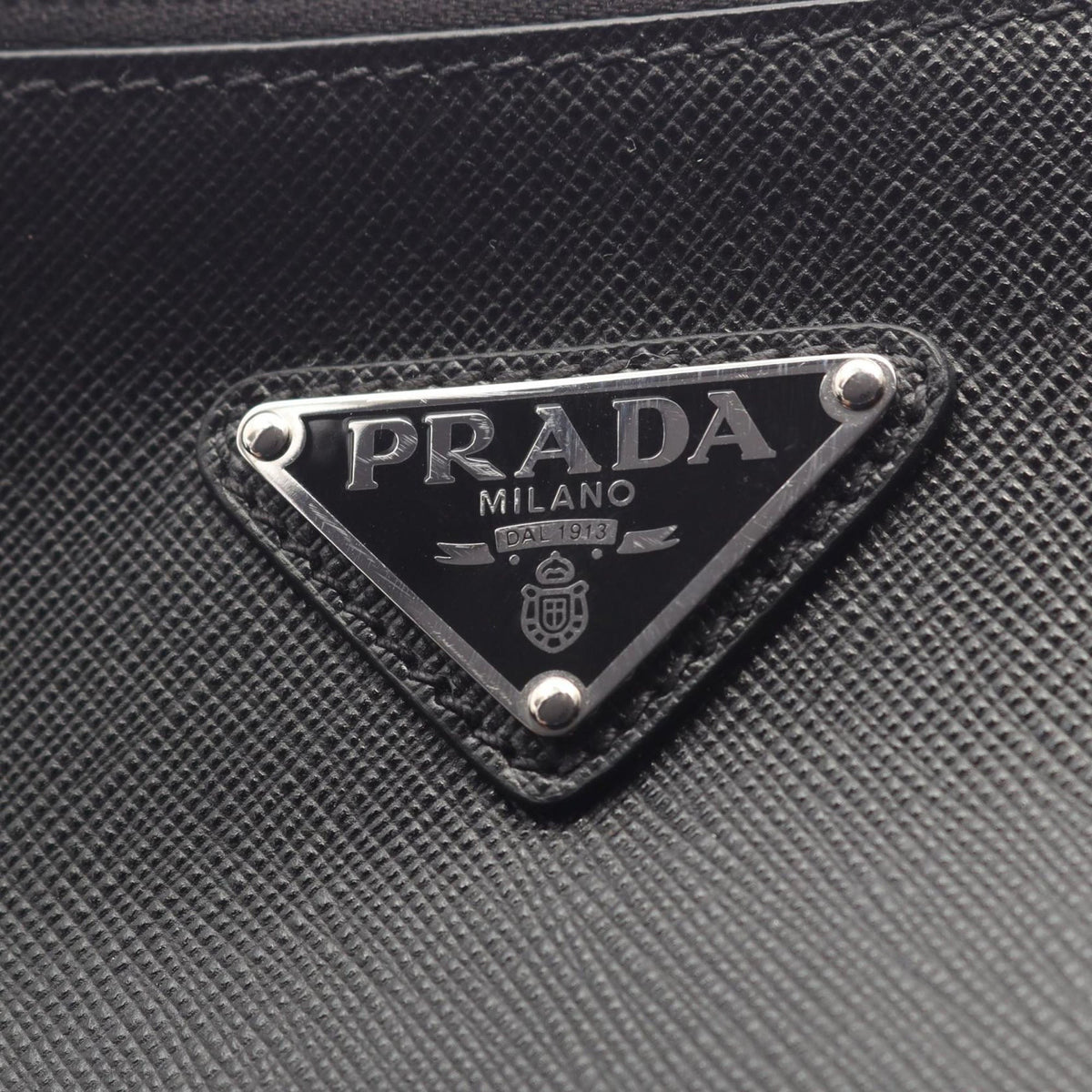 Prada Saffiano Zip Top Crossbody — Black