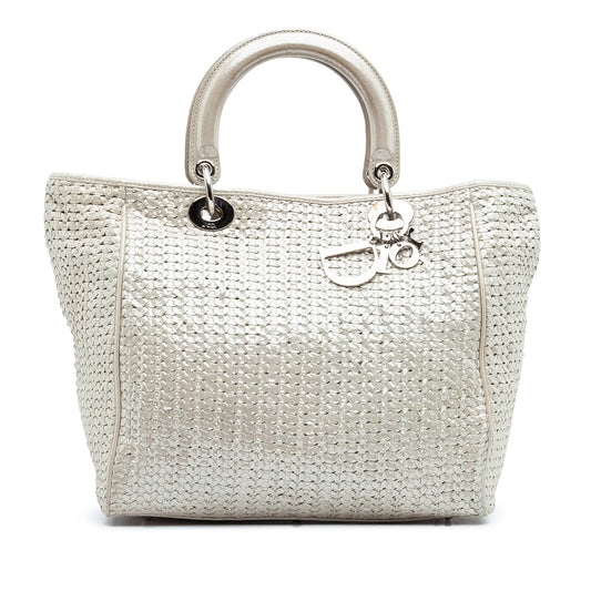 Dior Medium Woven Iridescent Calfskin Soft Lady Dior
