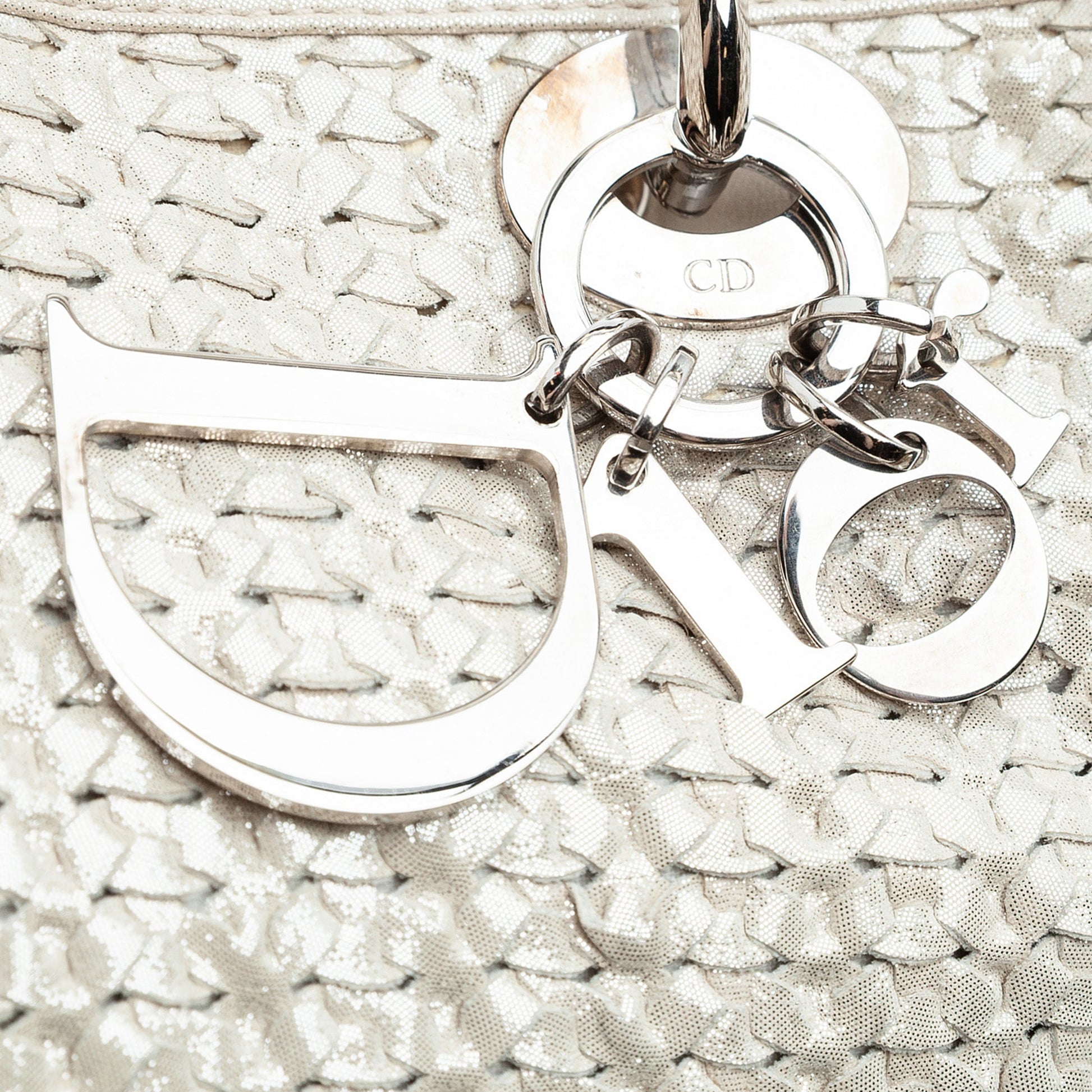 Dior Medium Woven Iridescent Calfskin Soft Lady Dior