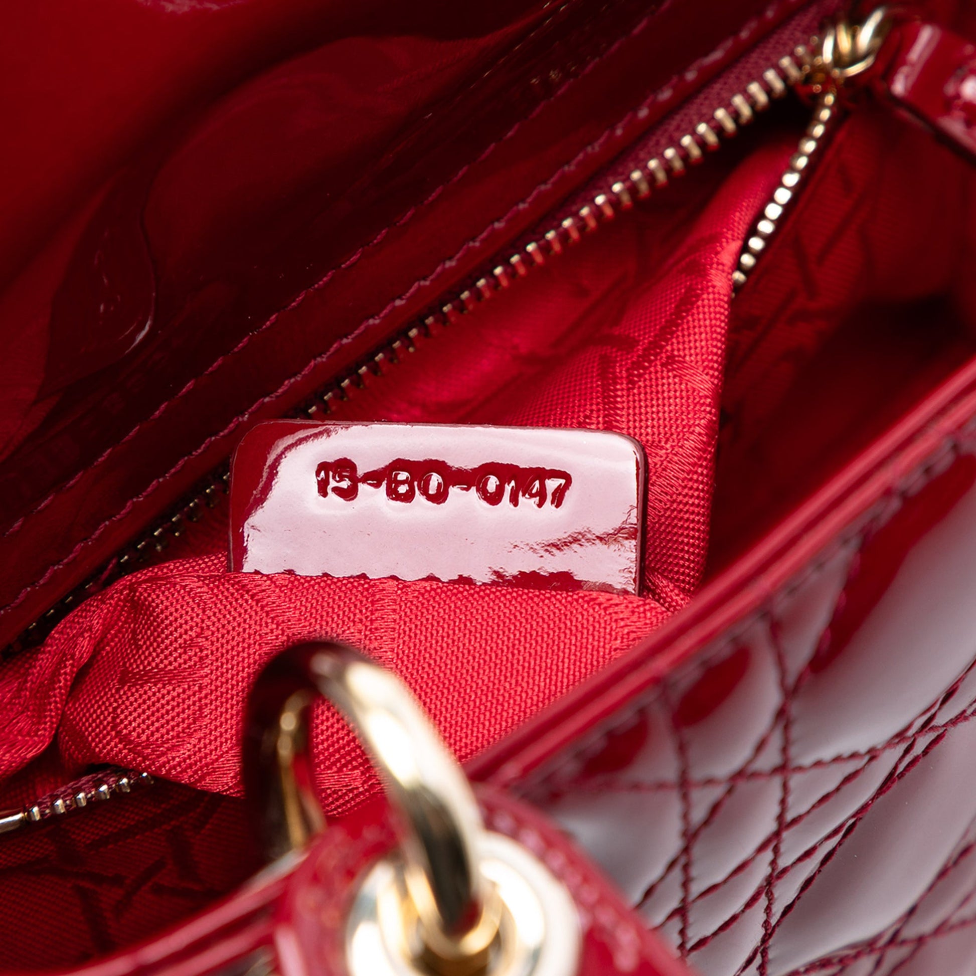 Dior Mini Patent Cannage Lady Dior