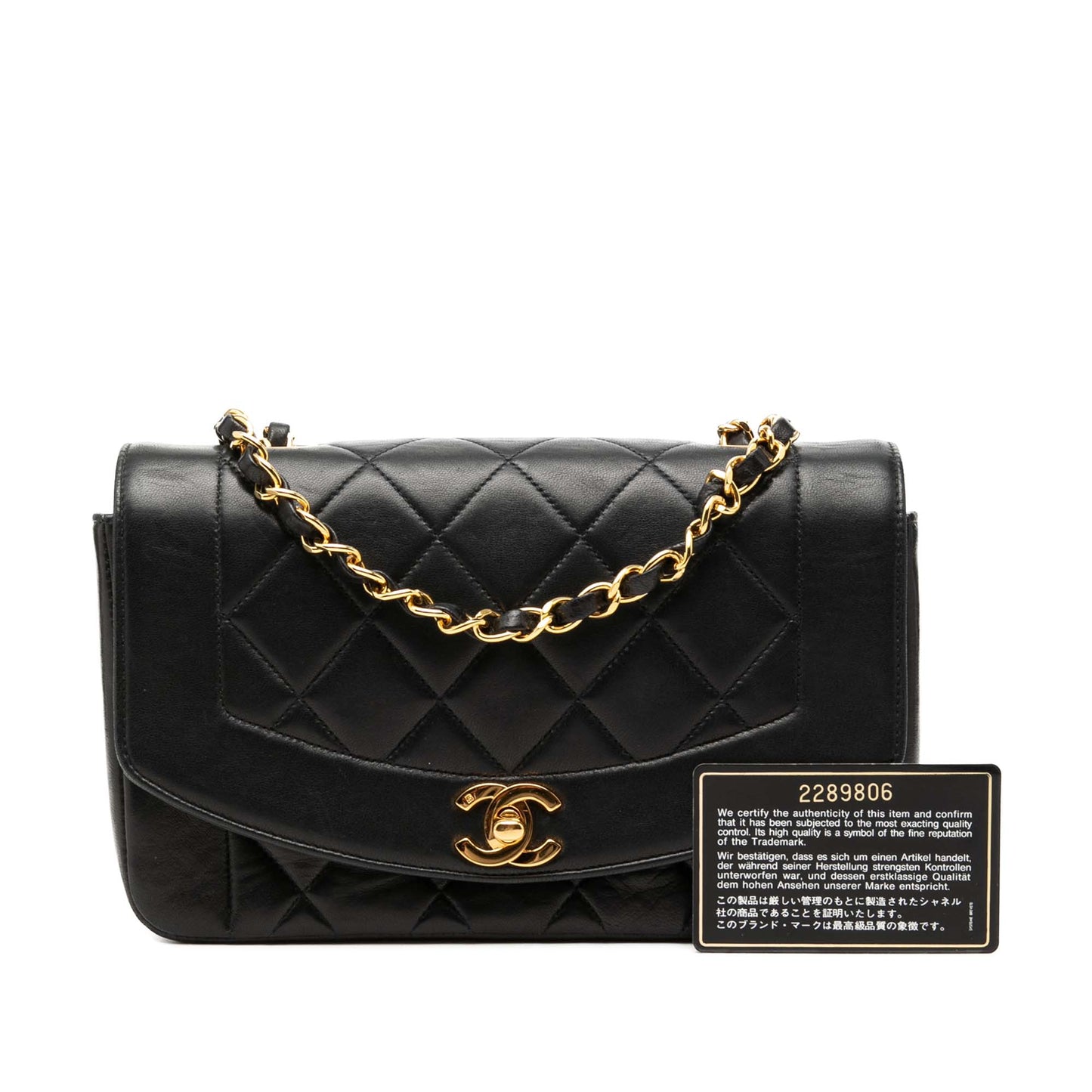 Chanel Small Lambskin Diana Flap