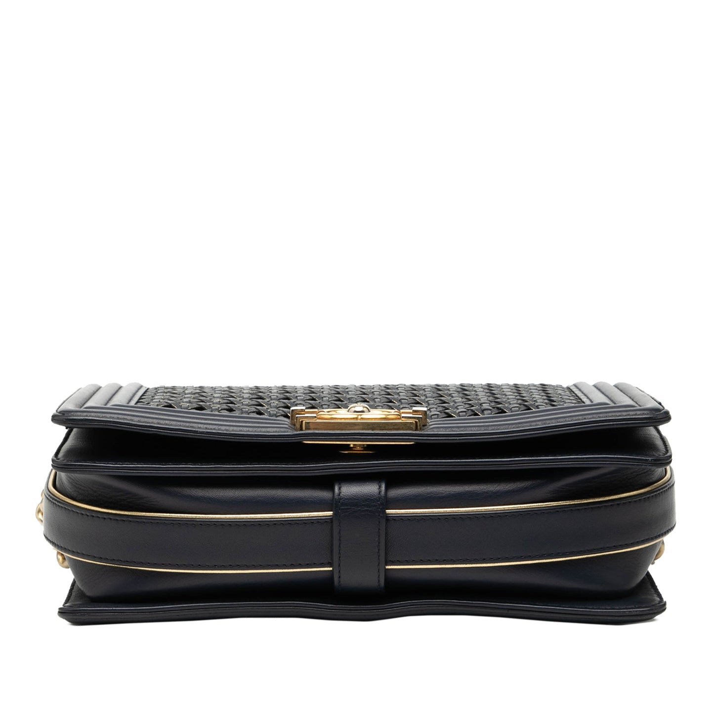 Chanel Old Medium Braided Sheepskin Boy Flap
