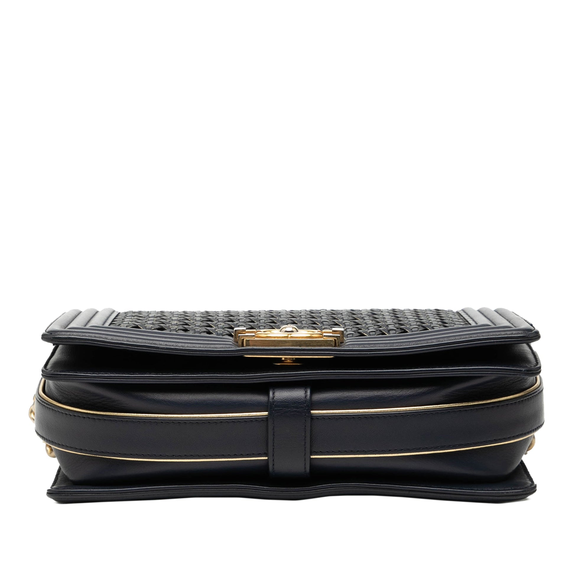 Chanel Old Medium Braided Sheepskin Boy Flap