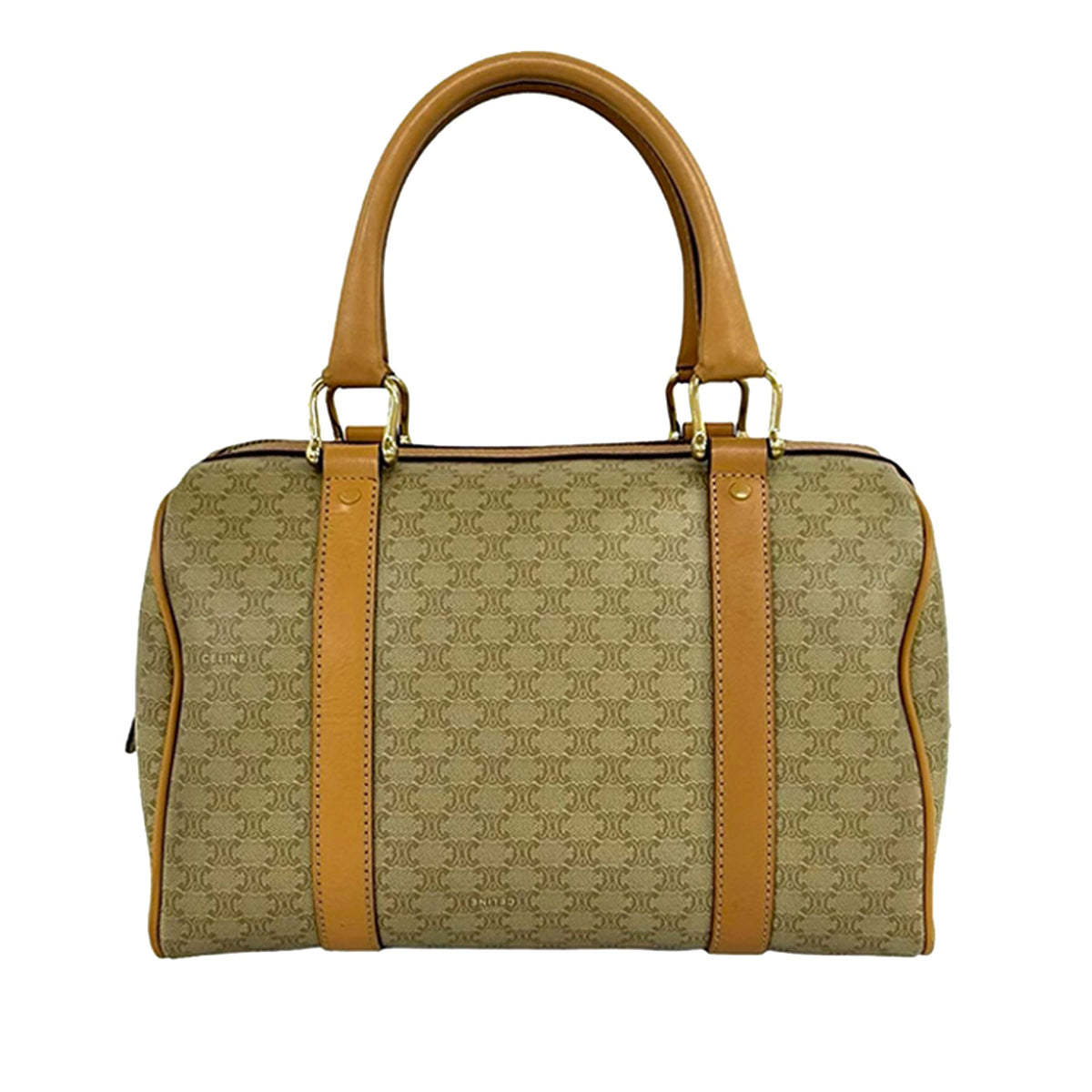 Celine Macadam Coated Canvas Boston Bag
