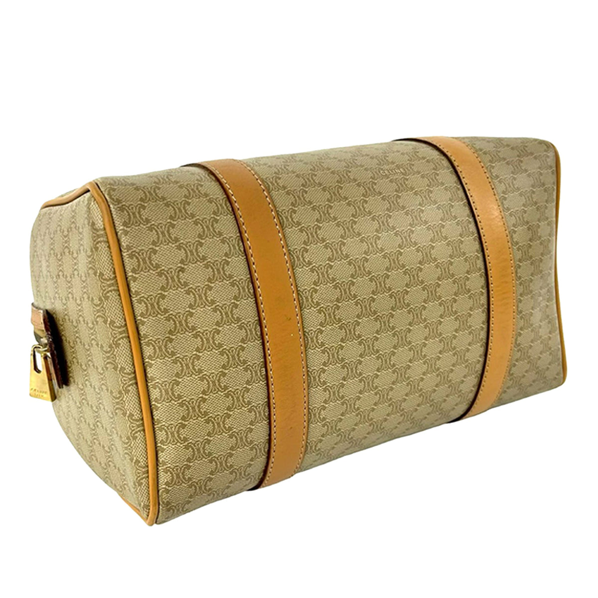 Celine Macadam Coated Canvas Boston Bag
