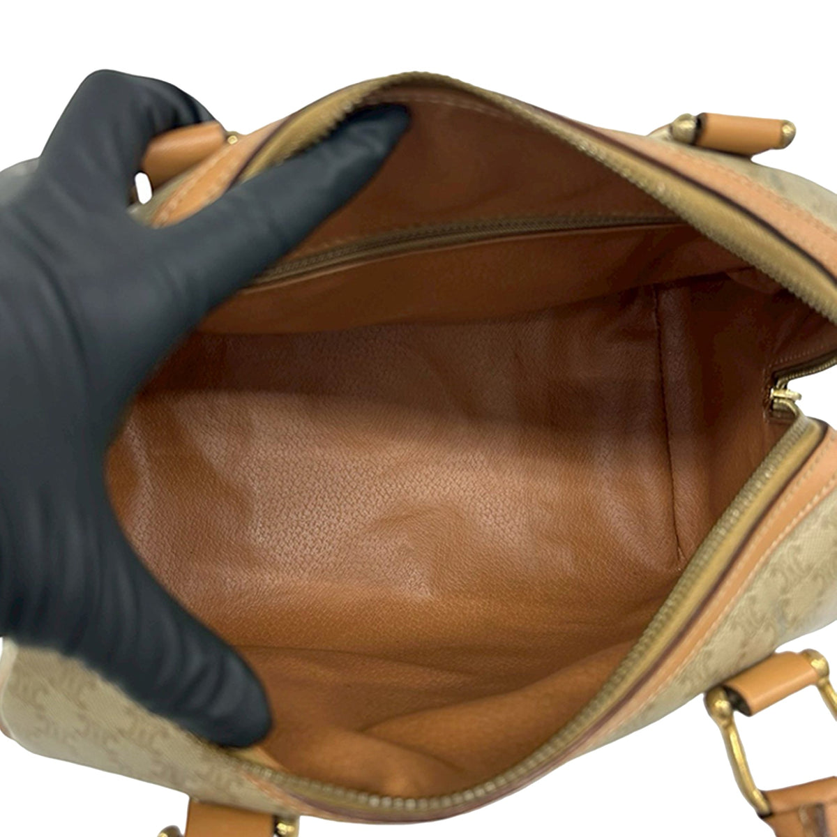 Celine Macadam Coated Canvas Boston Bag