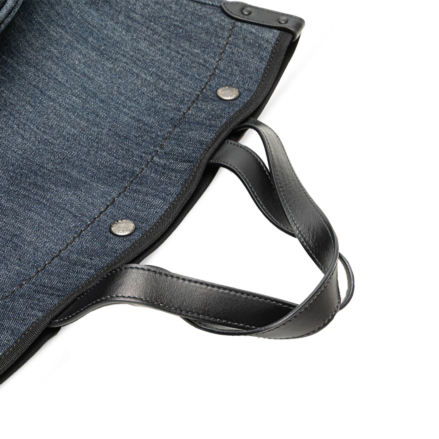 Prada Denim Logo Satchel