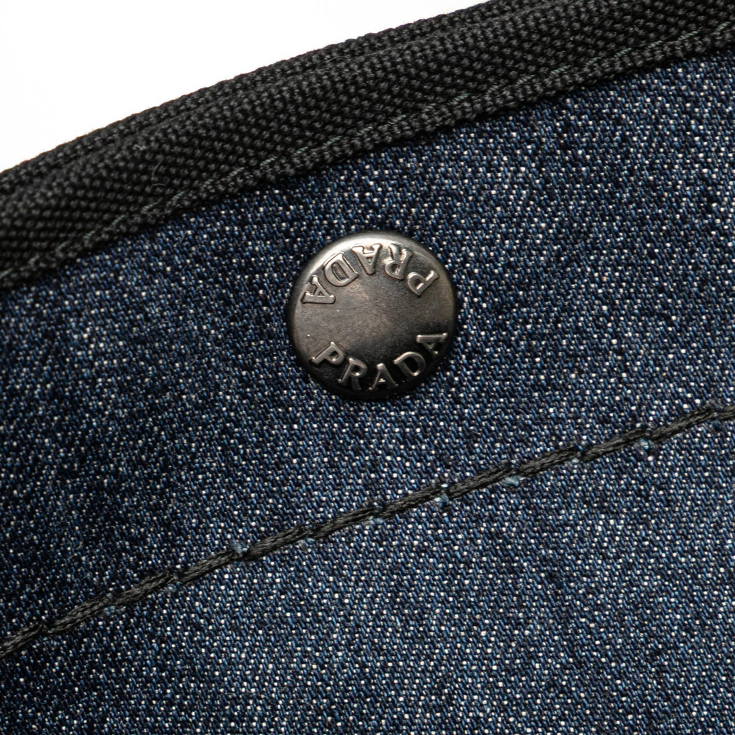 Prada Denim Logo Satchel