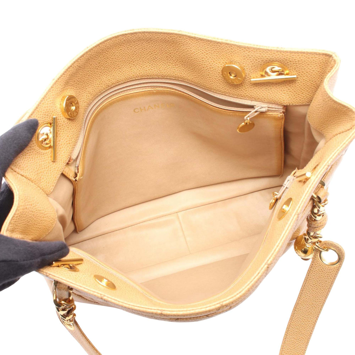 Chanel Quilted Caviar Ball Charm Tote