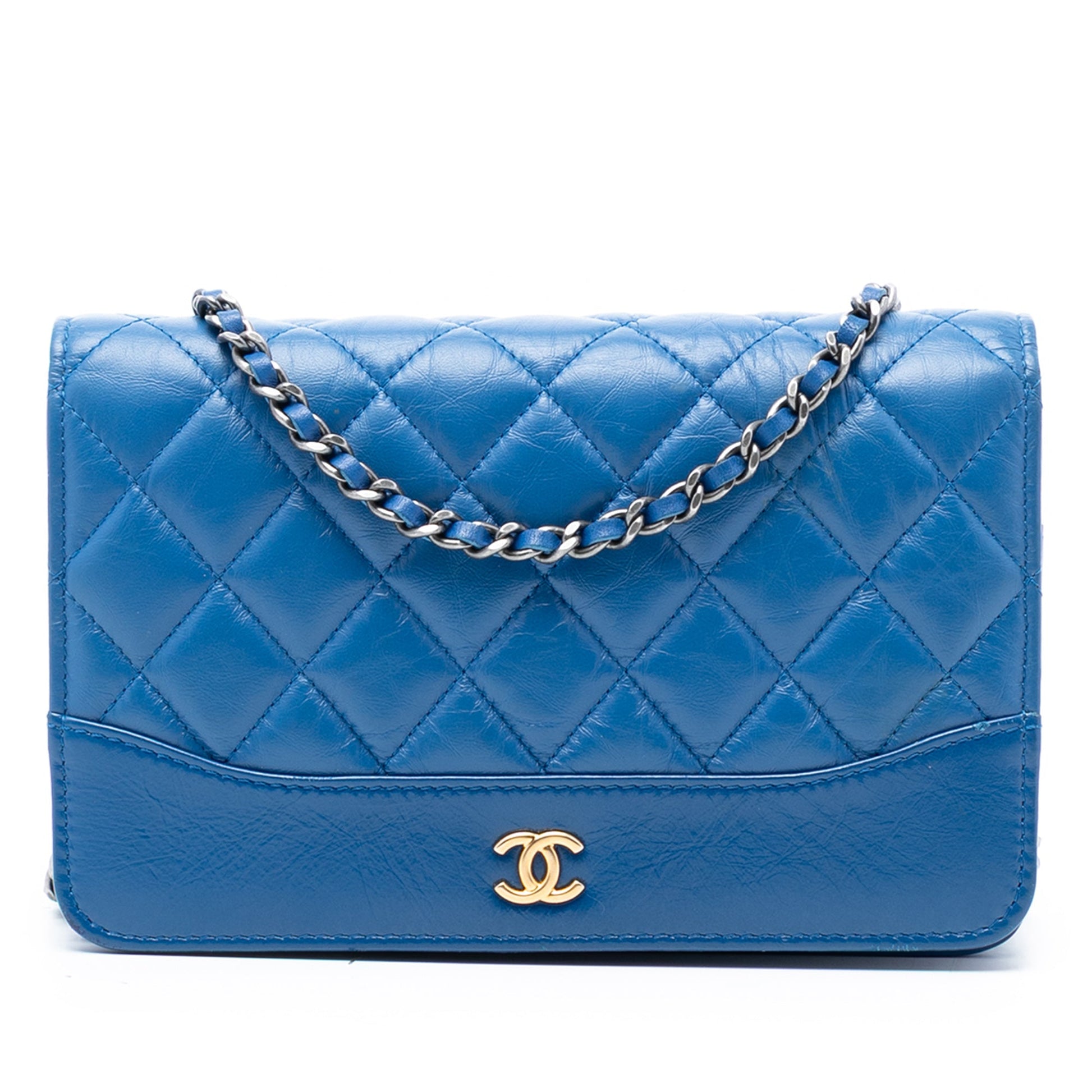 Chanel Quilted Aged Calfskin Gabrielle Wallet On Chain