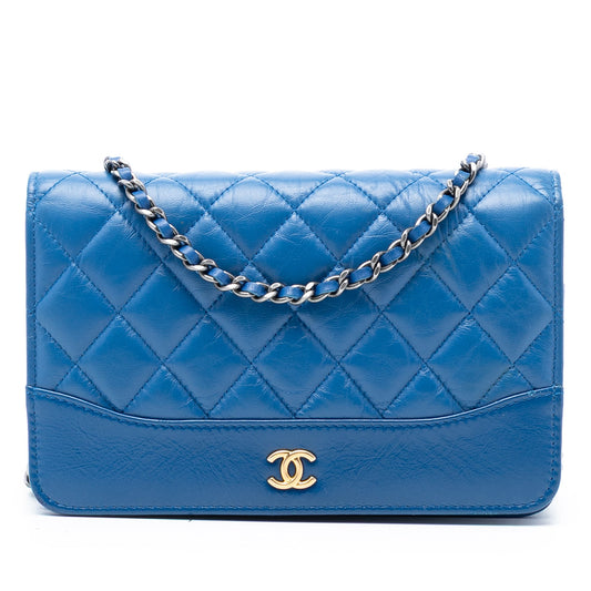 Chanel Quilted Aged Calfskin Gabrielle Wallet On Chain