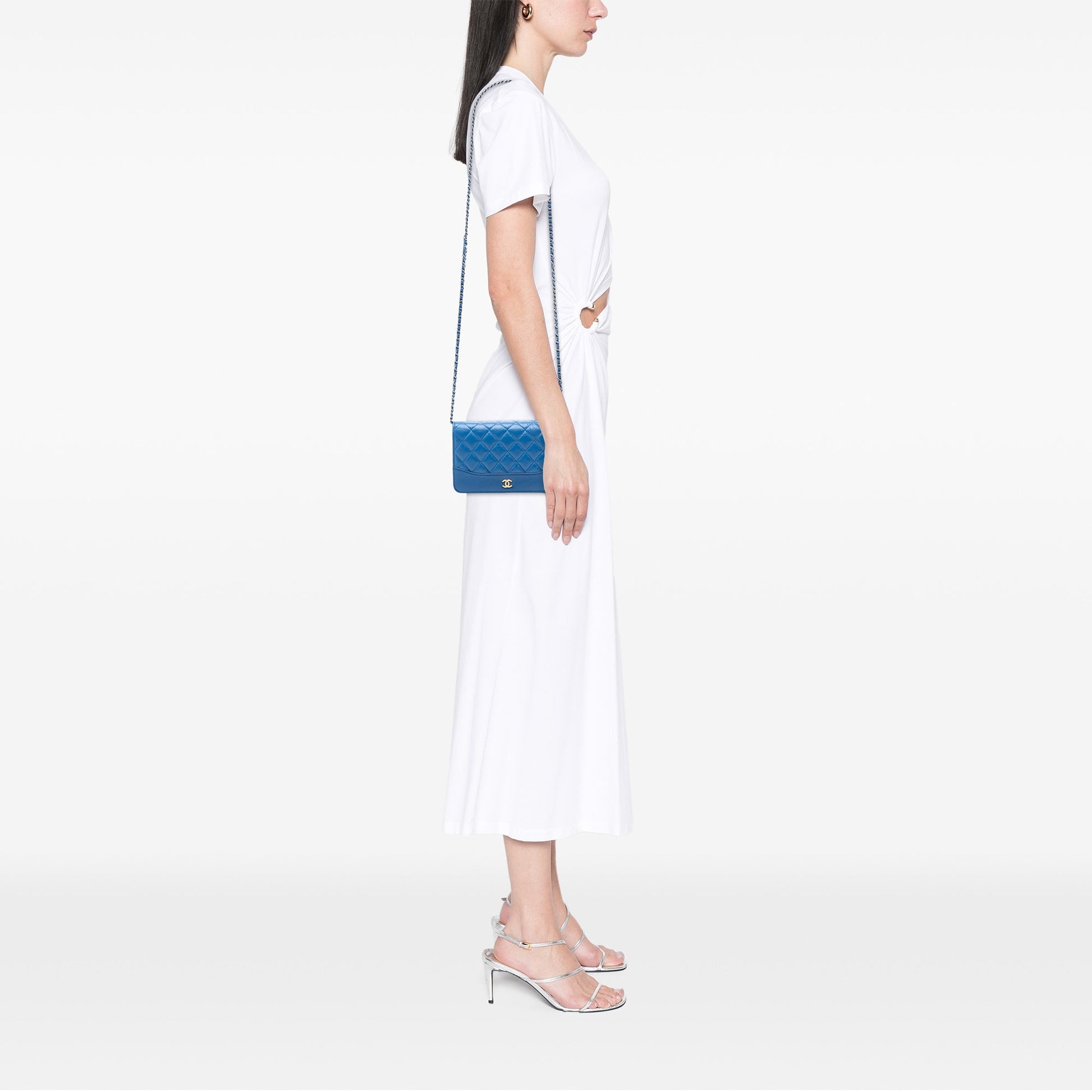 Chanel Quilted Aged Calfskin Gabrielle Wallet On Chain