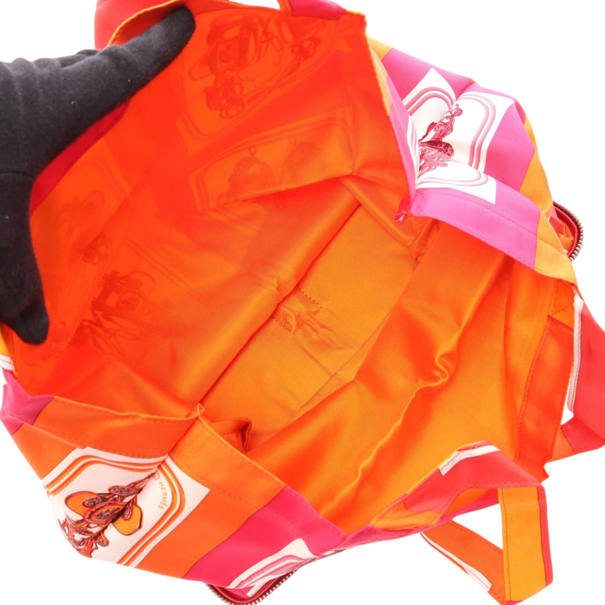 Hermès Brides de Gala Silky Pop Tote — Orange