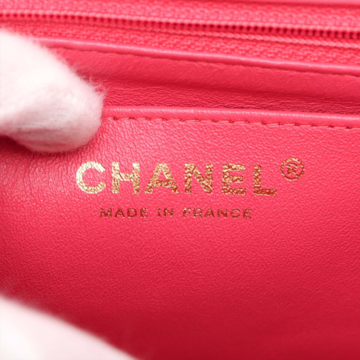 Chanel Mini Rectangular Classic Lambskin Lucky Charms Single Flap — Pink