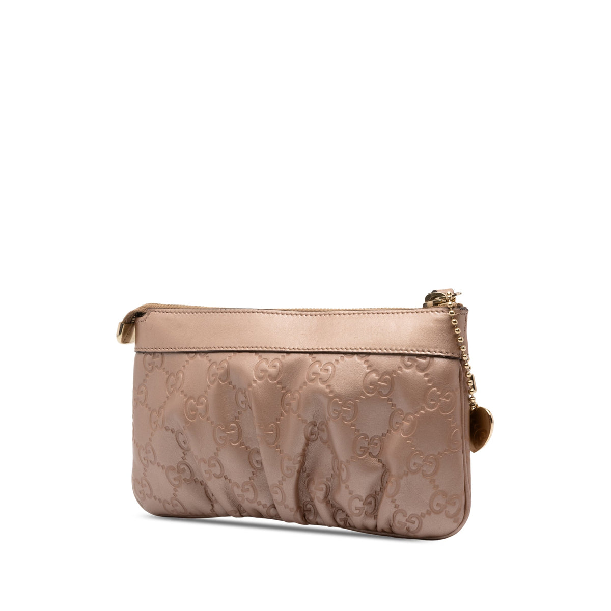 Gucci Guccissima Wristlet Clutch — Gold