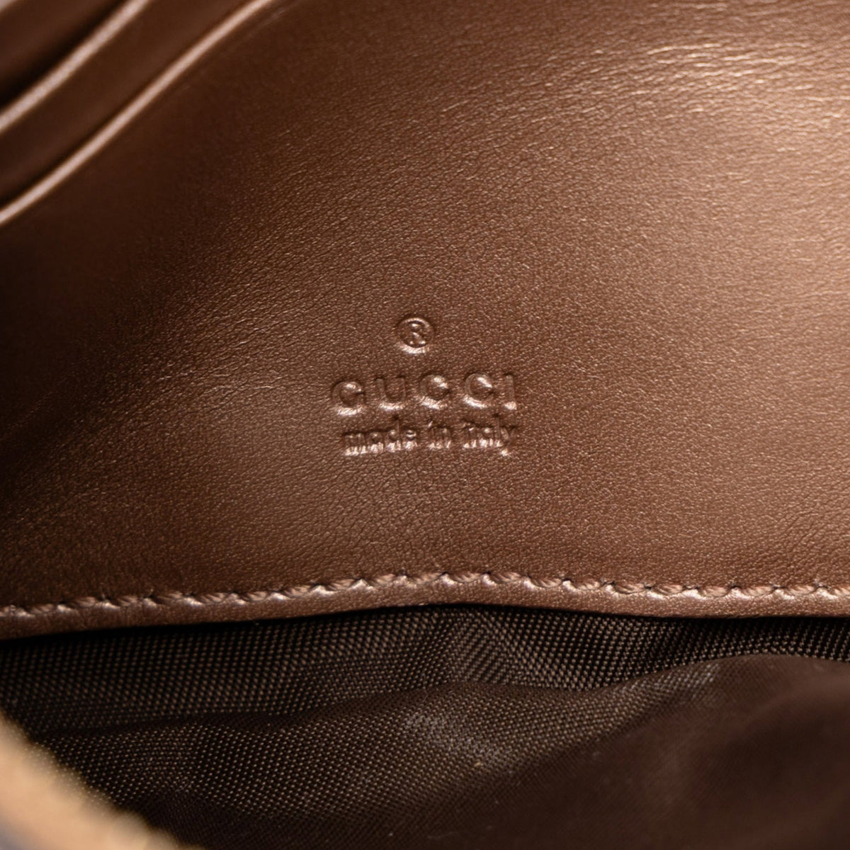 Gucci Guccissima Wristlet Clutch — Gold