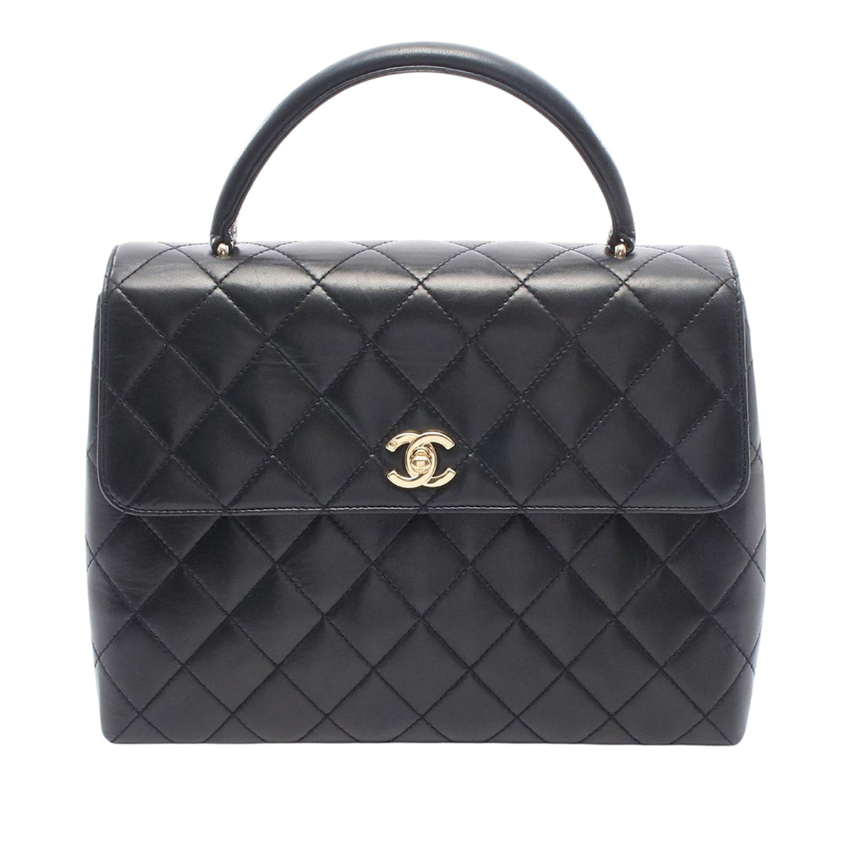 Chanel Quilted Lambskin Kelly Top Handle Bag