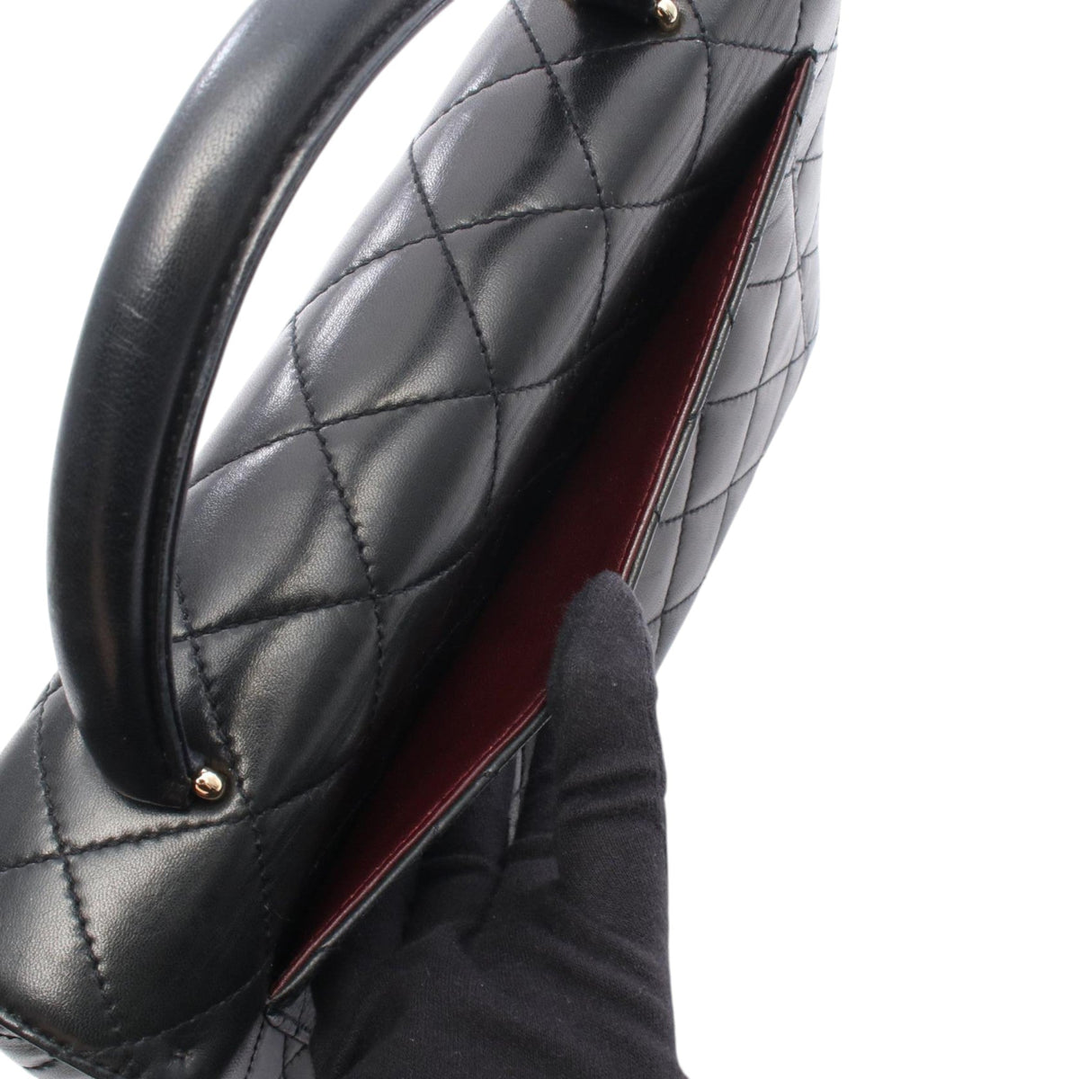 Chanel Quilted Lambskin Kelly Top Handle Bag