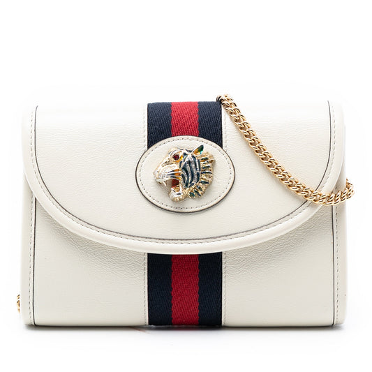 Gucci Mini Calfskin Rajah Web Chain Crossbody