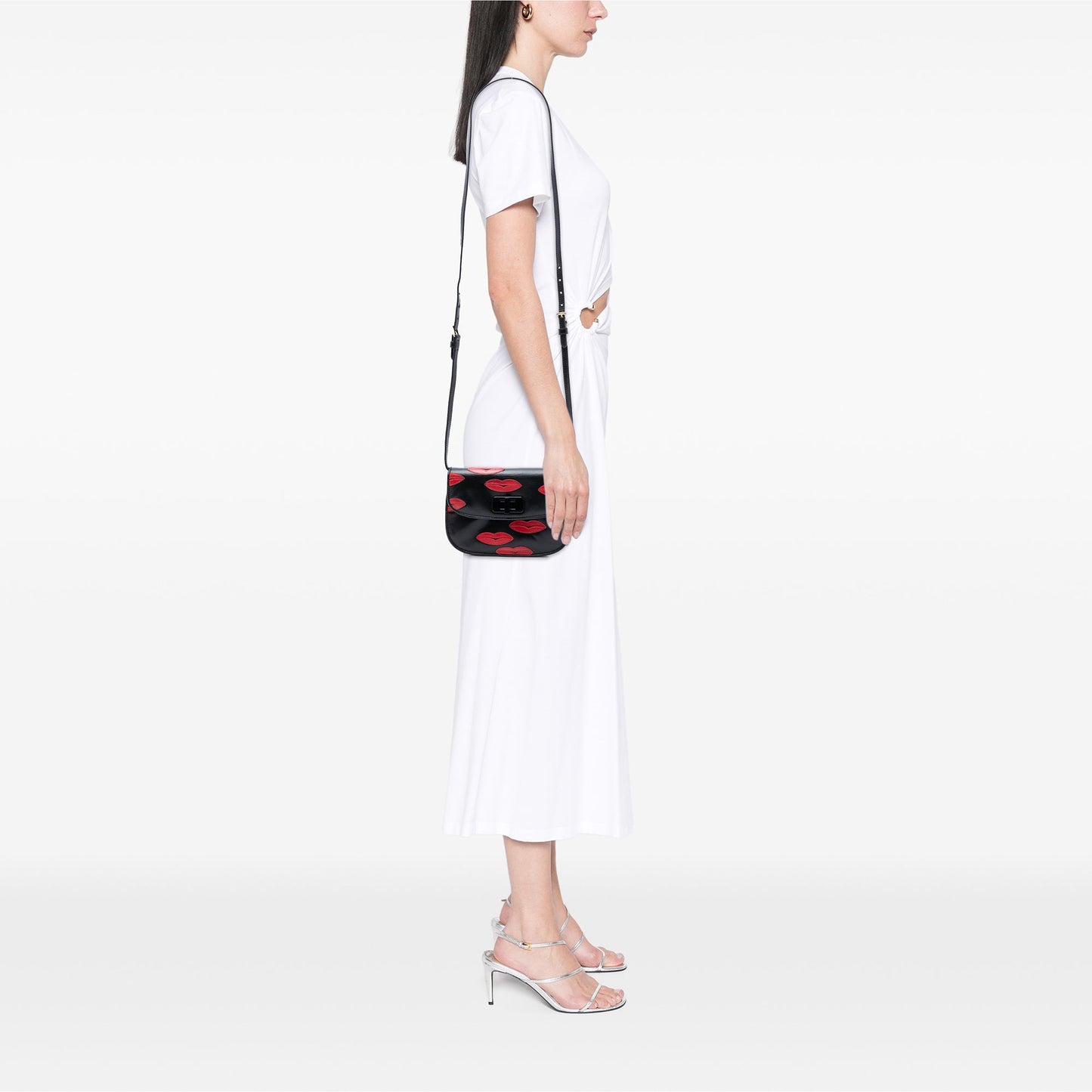Prada Leather Lips Applique Crossbody