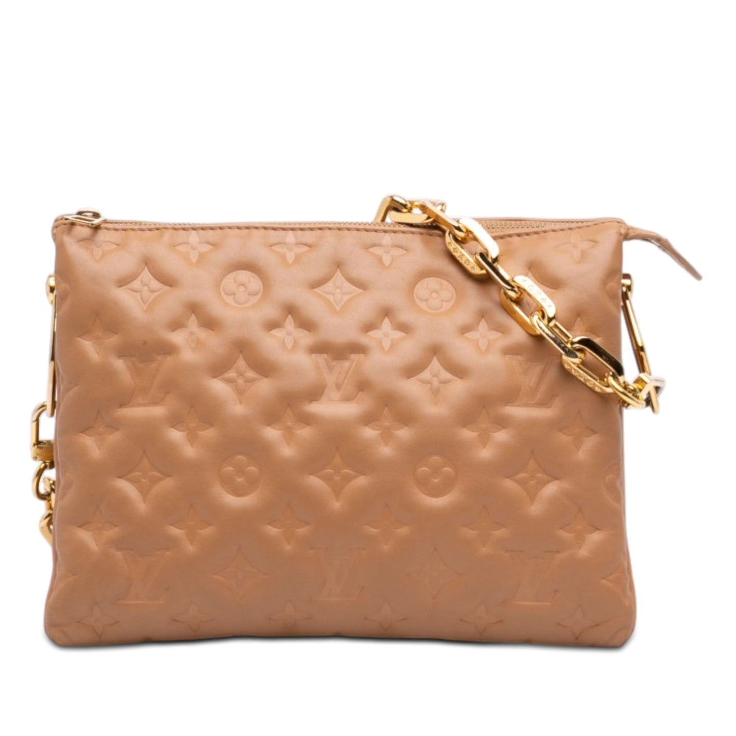 Louis Vuitton Monogram Embossed Puffy Lambskin Coussin PM