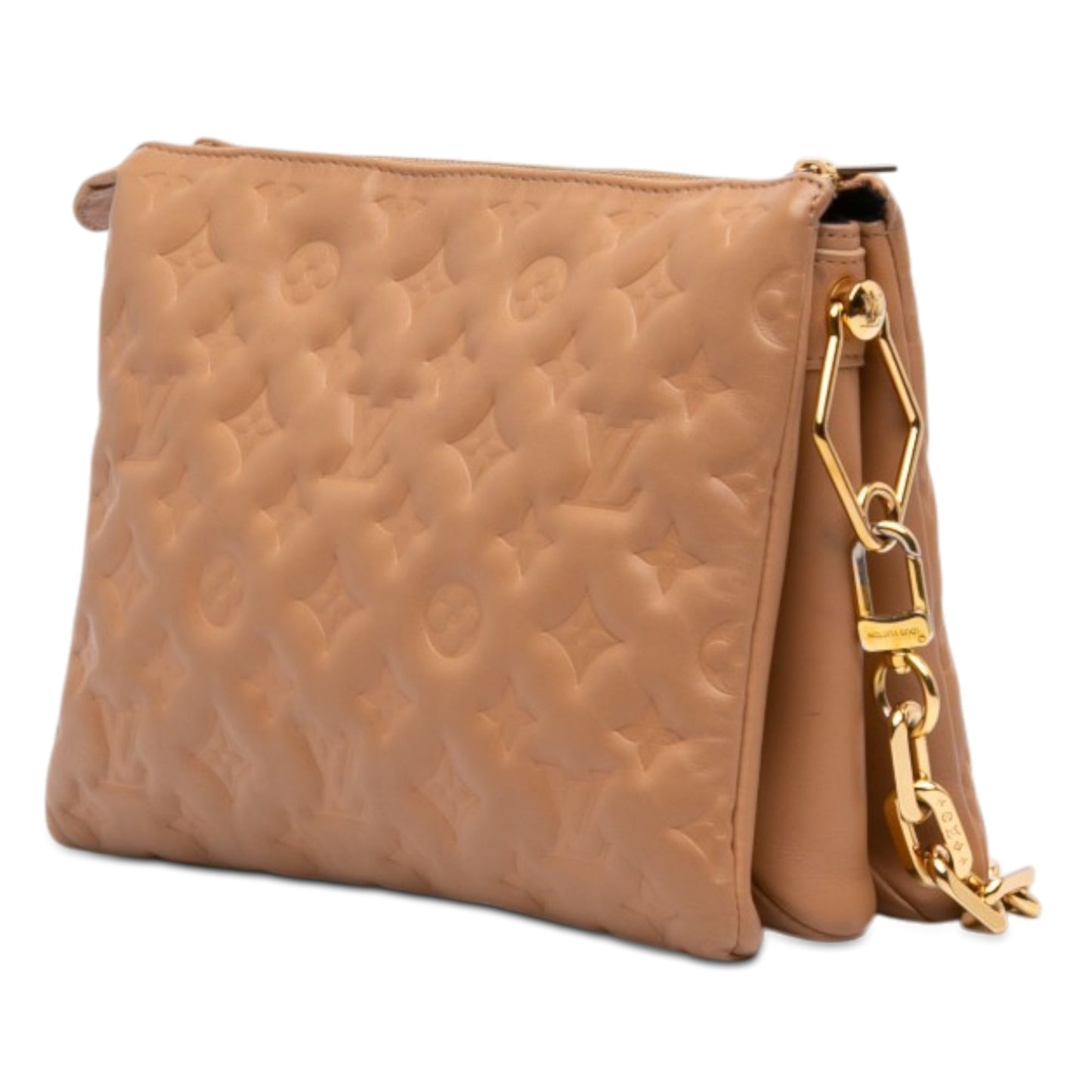 Louis Vuitton Monogram Embossed Puffy Lambskin Coussin PM