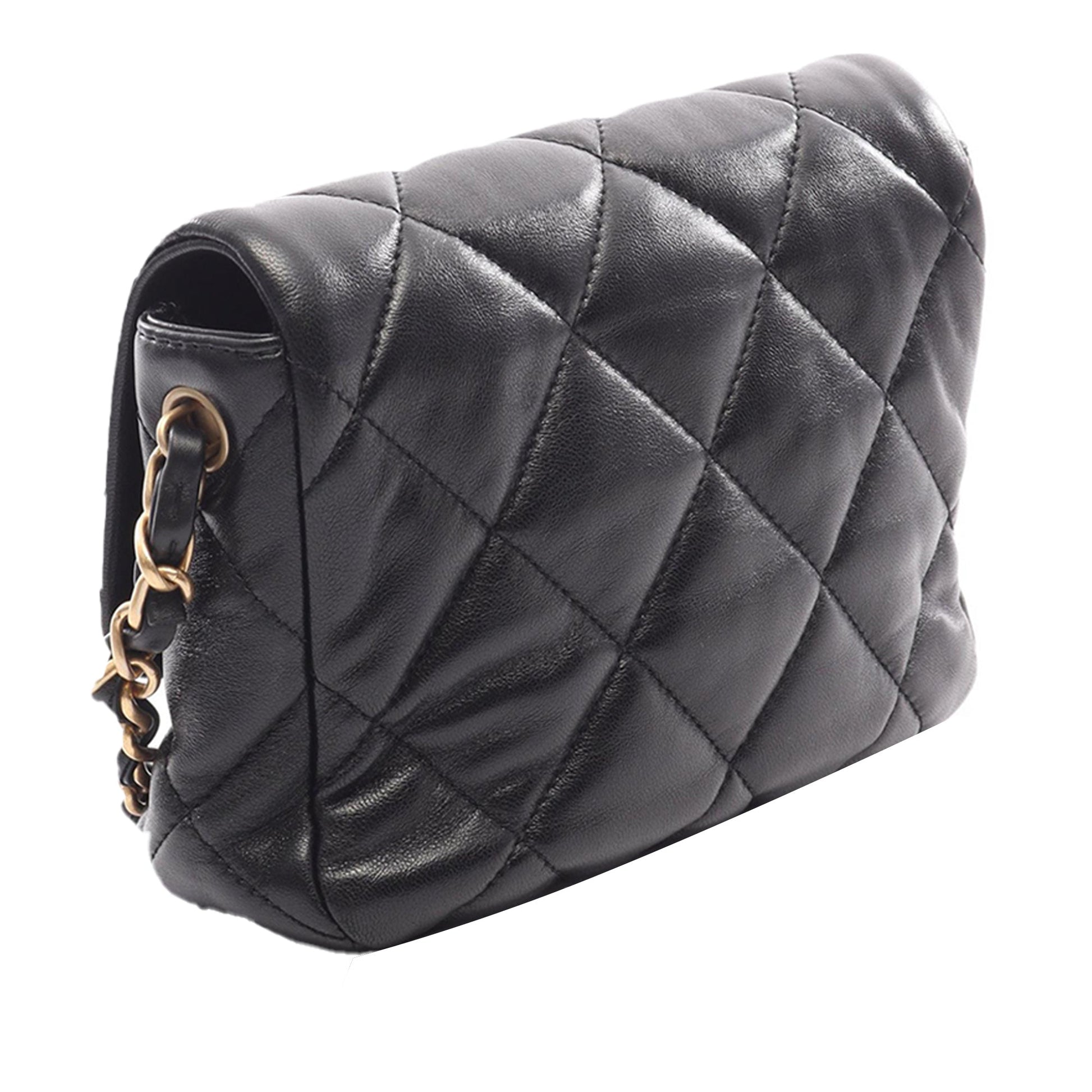 Chanel Mini Quilted Lambskin Acrylic Coco Love Flap