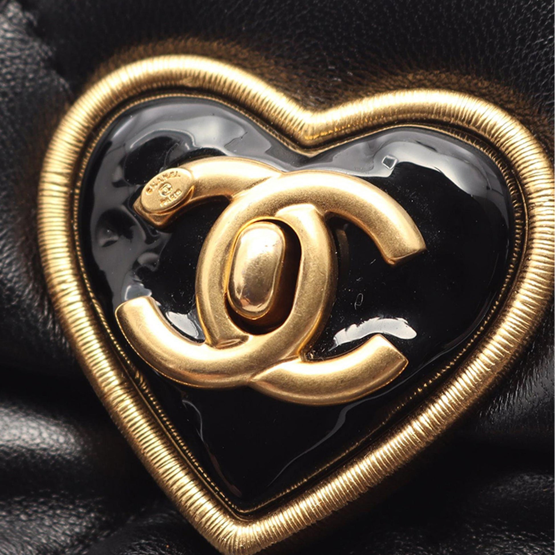 Chanel Mini Quilted Lambskin Acrylic Coco Love Flap