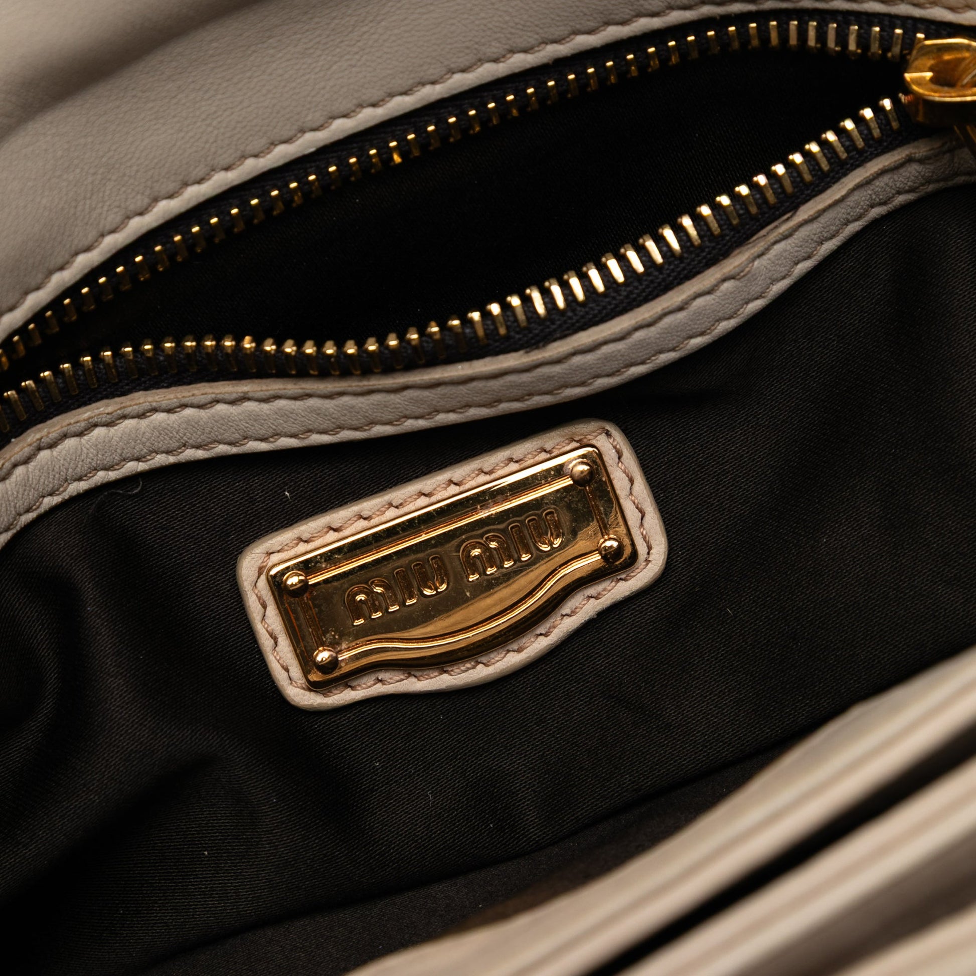 Miu Miu Studded Matelasse Nappa Shoulder Bag