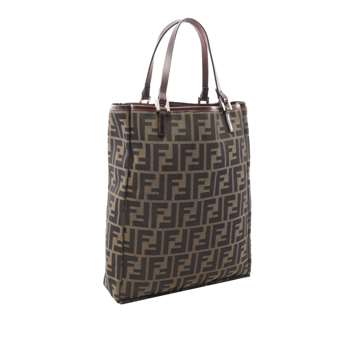 Fendi Zucca Canvas Tote — Brown