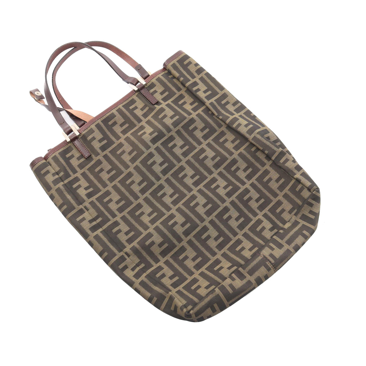 Fendi Zucca Canvas Tote — Brown