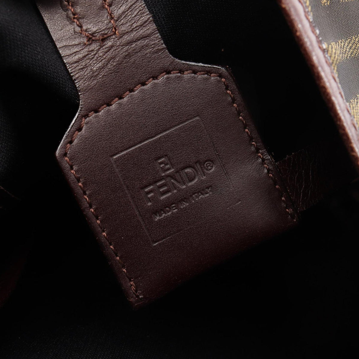 Fendi Zucca Canvas Tote — Brown