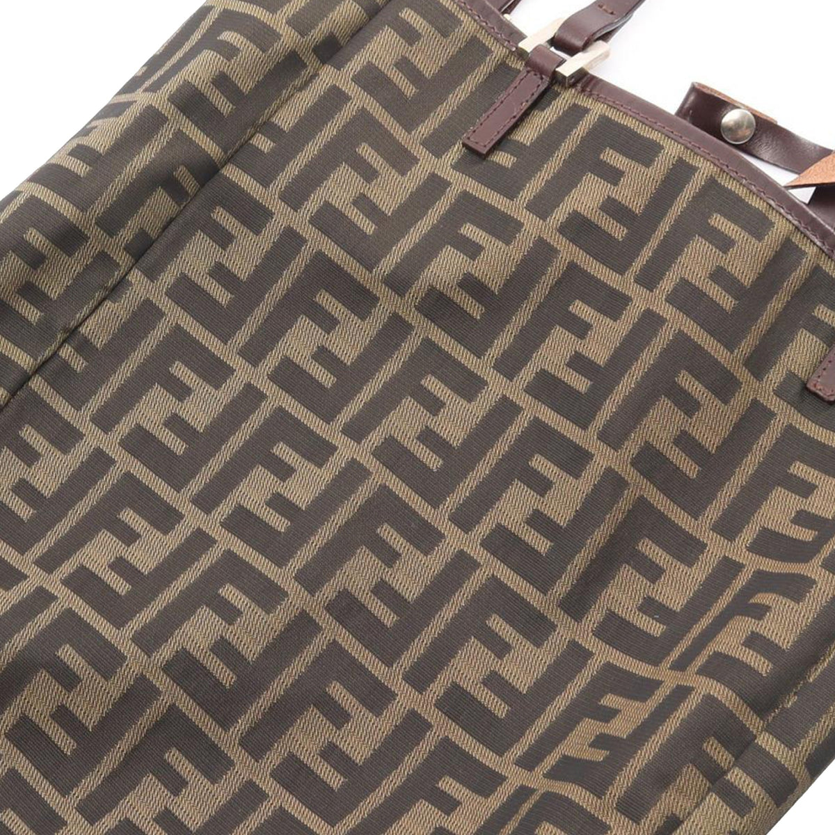 Fendi Zucca Canvas Tote — Brown