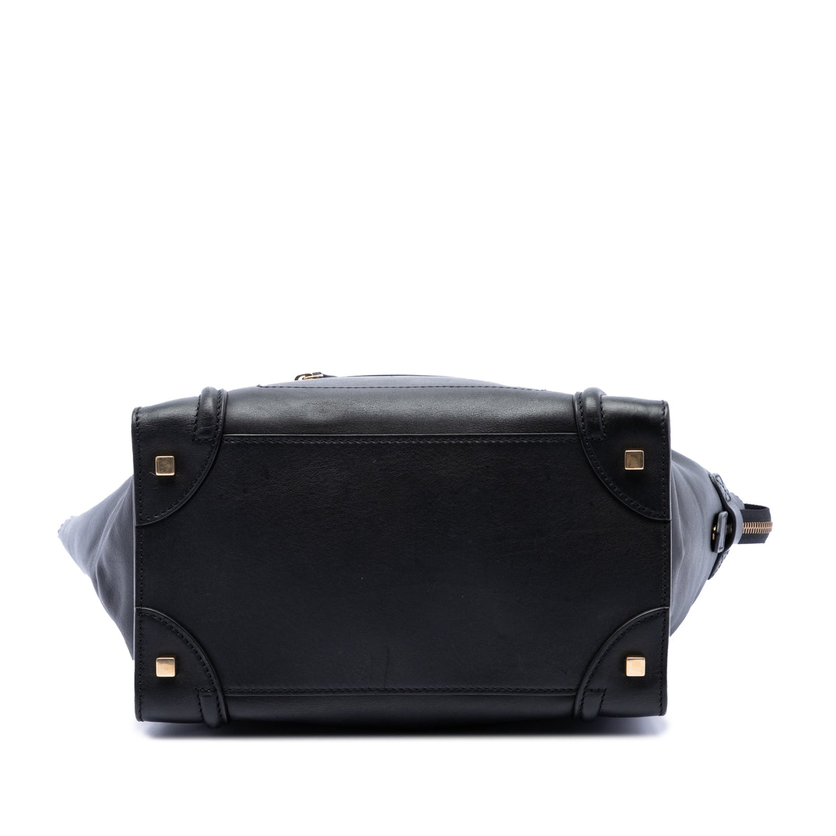 Celine Mini Leather Luggage Tote — Black