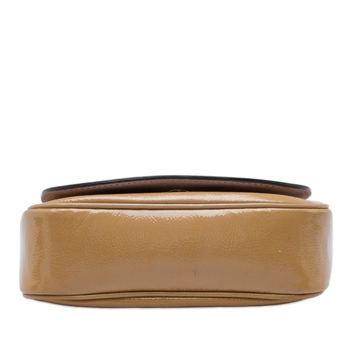 Gucci Small Patent Soho Chain Flap Crossbody — Brown