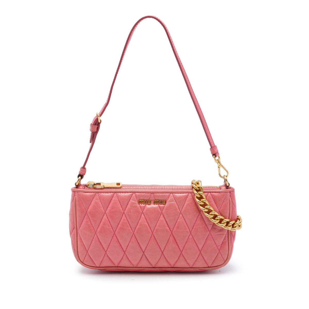 Miu Miu Matelasse Nappa Chain Satchel